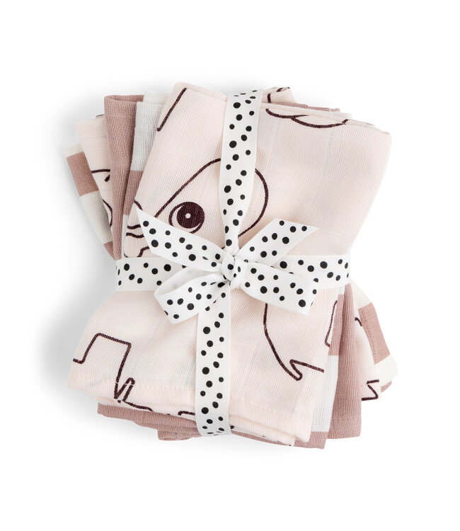 Done by Deer Done by Deer - Cloth wipes 5-pack GOTS Deer friends Powder