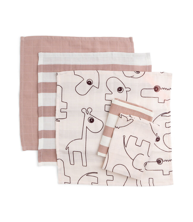 Done by Deer Done by Deer - Cloth wipes 5-pack GOTS Deer friends Powder