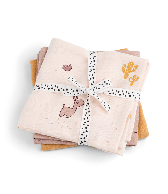 Done by Deer Done by Deer - Burp cloth 3-pack GOTS Lalee Powder