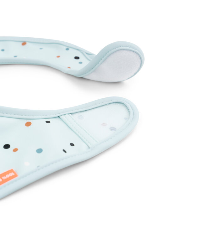 Done by Deer Done by Deer - Bib w/velcro 2-pack Elphee Blue