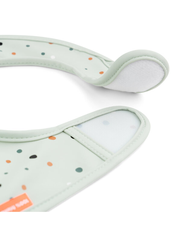 Done by Deer Done by Deer - Bib w/velcro 2-pack Croco Green