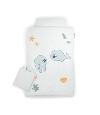 Done by Deer Done by Deer - Bedlinen baby INT/DK GOTS Jelly & Wally Blue