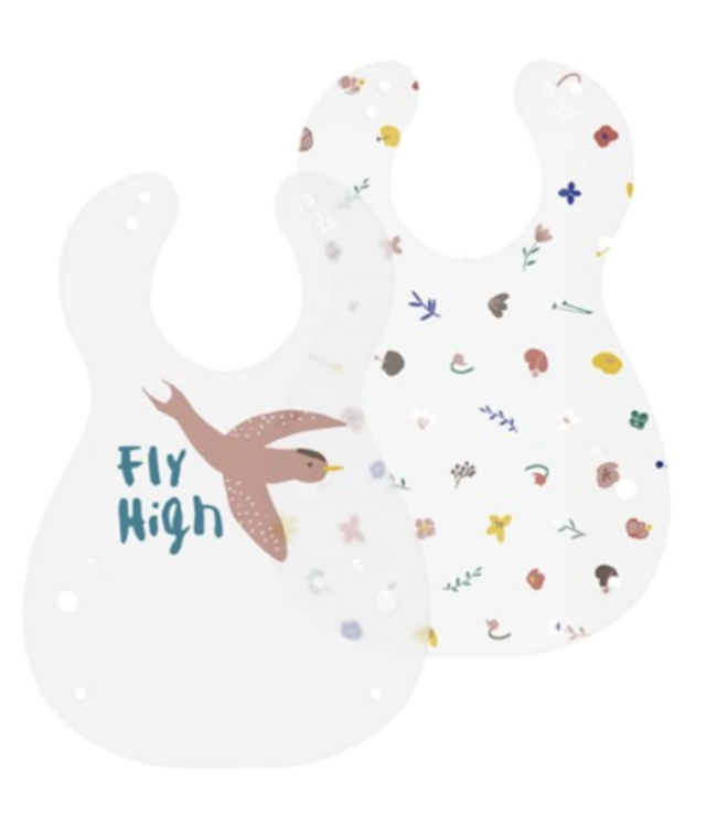 Sebra Sebra - 2 Pack Printed Bibs - Bird