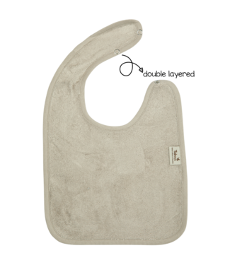 Timboo Timboo - Bib Doubled 26X38Cm - Feather Grey