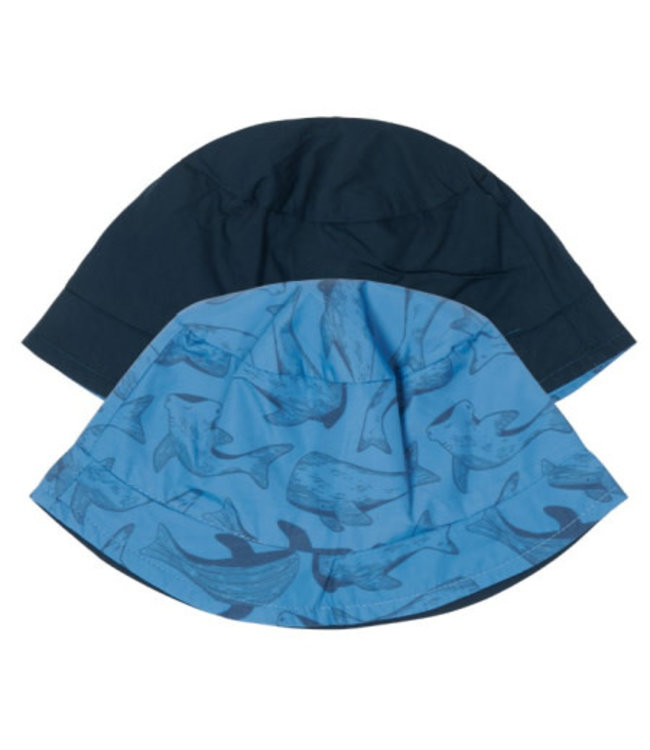 Little Dutch Little Dutch - Reversible zonnehoedje Sea Life / Blue