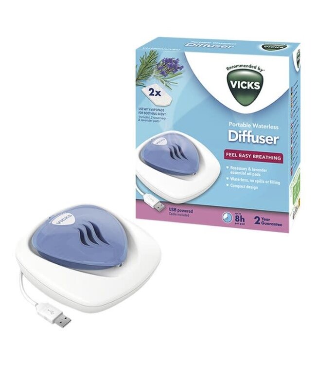 Vicks Vicks - Waterless Portable Diffuser Rozemarijn en Lavendel - USB
