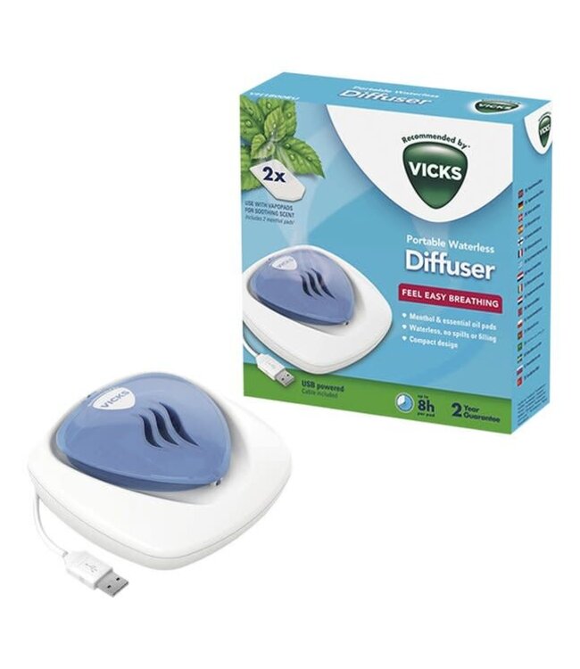 Vicks Vicks - Waterless Portable Diffuser Mentol - USB