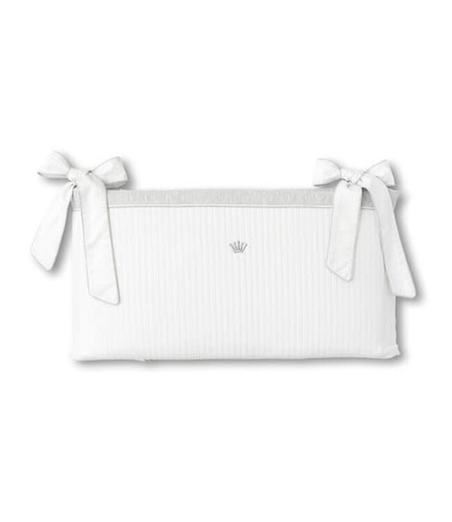 First First - bumper for bed REGI CRYSTAL GREY - white-grey