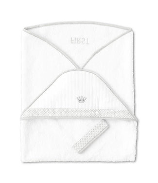 First First - bath cape   ARNE CRYSTAL GREY - white-grey