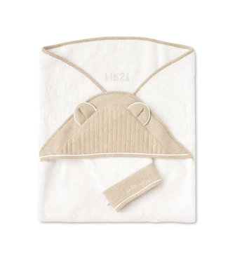 First First - Bath Cape Arne Teddy Ears Essentials Beige