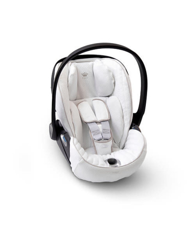 First First - cover for car seat CLOUD Z2 ETHNIC WHITE - white-beige