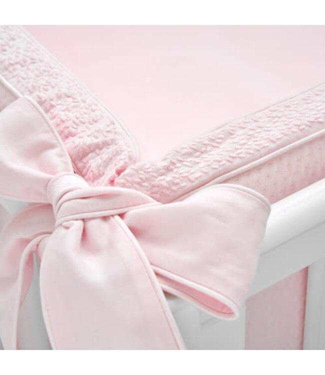 First First - bumper for cot RAQUEL CRYSTAL PINK - blushpink