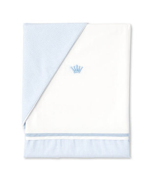 First First - duvet cover for bed SAM ESSENTIALS AZZURO - white-azzuro