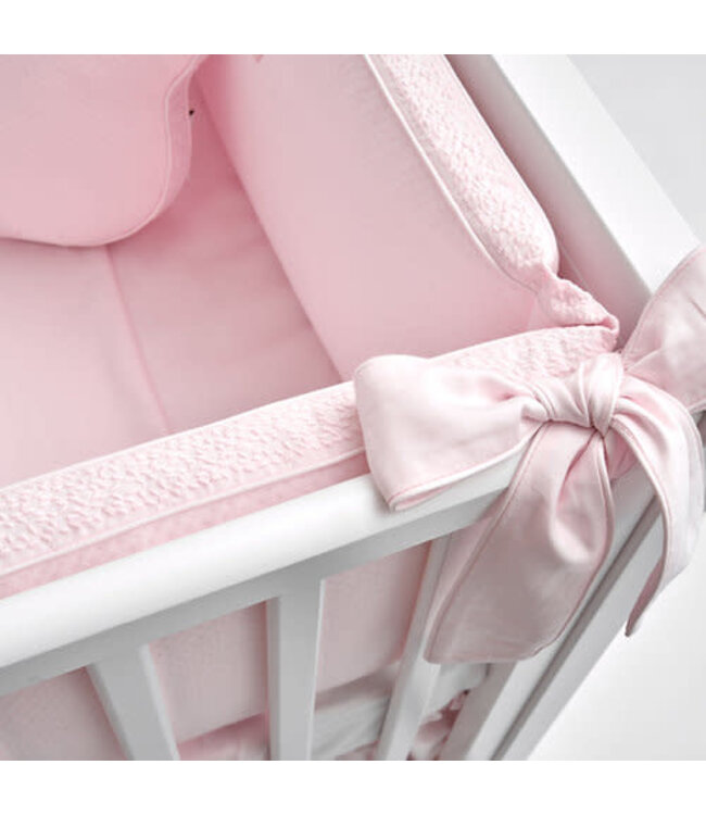 First First - bumper for bed RAQUEL CRYSTAL PINK - blushpink