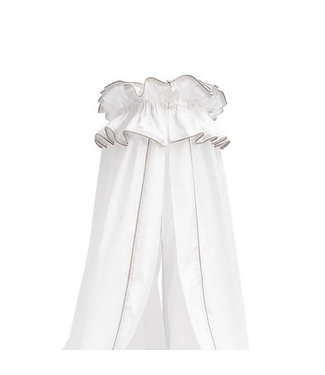 First First - canopy for cot VERONA ESSENTIALS BEIGE - white-beige