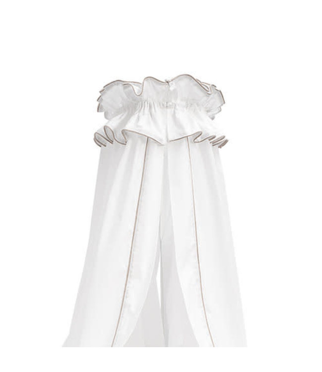 First First - canopy for cot VERONA ESSENTIALS BEIGE - white-beige