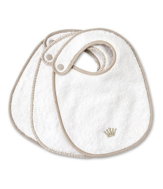 First First - Bib Set Of 3 Ethnic White
