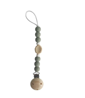 Pericles Pericles - Clip Silicone Leaf Beads Sage