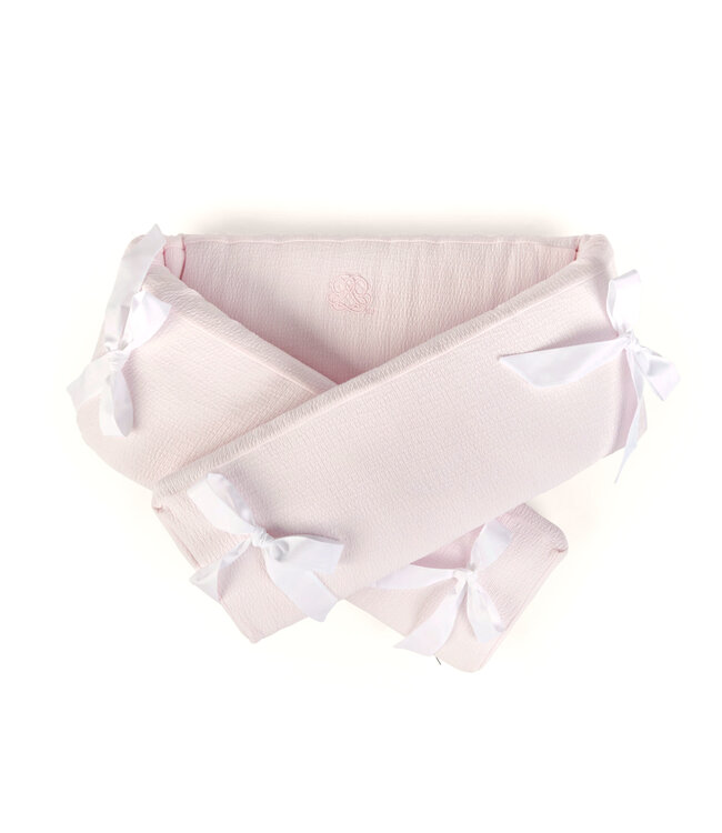 Theophile & Patachou Theophile & Patachou - Bedbeschermer 210 cm - Gewafeld H: 18 cm Roze (showroommodel)