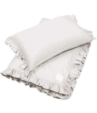 Cotton & Sweets Cotton & Sweets - Margaret Junior bed linen with ruffles (covers) Light grey