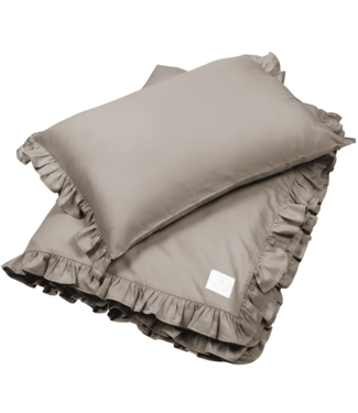 Cotton & Sweets Cotton & Sweets - Margaret Junior bed linen with ruffles (covers) Taupe