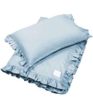 Cotton & Sweets Cotton & Sweets - Margaret Junior bed linen with ruffles (covers) Blue