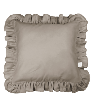 Cotton & Sweets Cotton & Sweets - Margaret Pillow with ruffles - Taupe