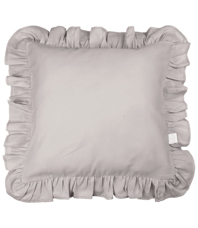 Cotton & Sweets Cotton & Sweets - Margaret Pillow with ruffles - Dark beige