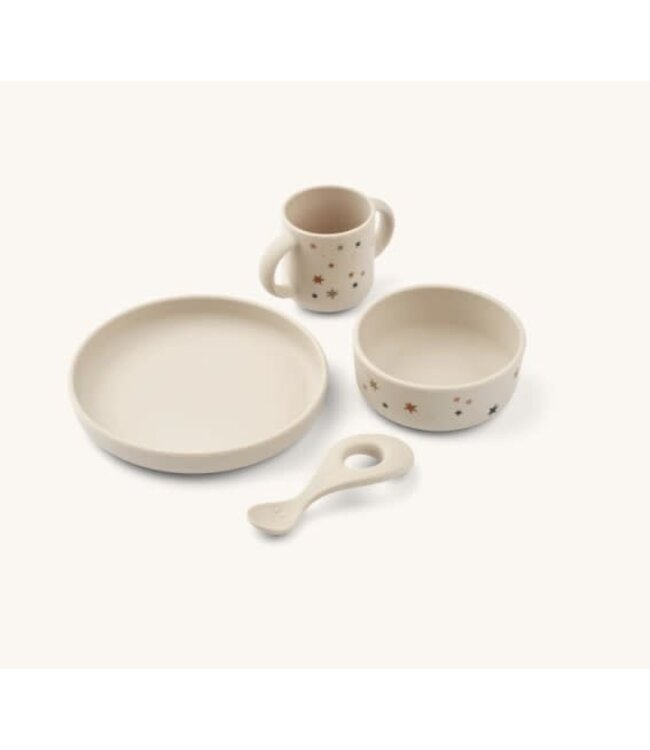 Liewood Liewood -  Vivi Printed tableware set - Star bright / Sandy