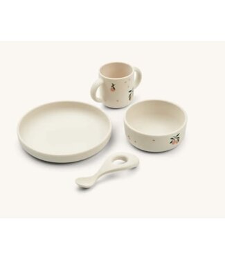 Liewood Liewood - Vivi Printed Tableware set - Peach / Sea shell mix