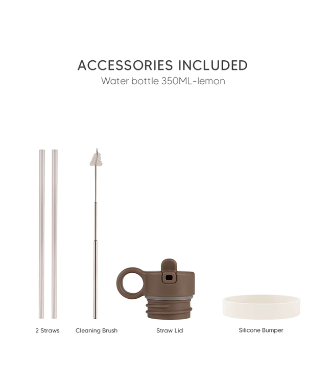 Citron Citron - Triple wall insulated Water Bottle 350ml Yellow/ Brown