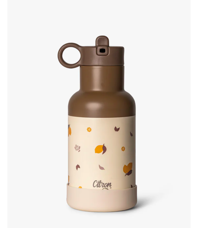 Citron Citron - Triple wall insulated Water Bottle 350ml Yellow/ Brown
