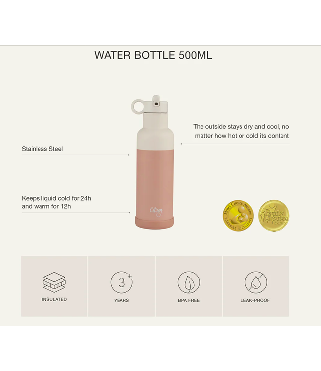 Citron Citron - 500ml Water Bottle  - Green/White