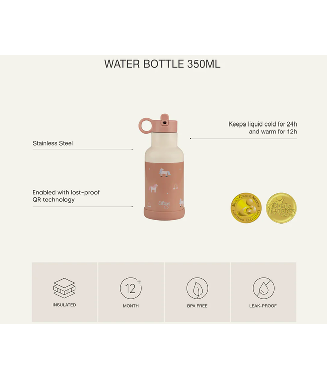 Citron Citron - Triple wall insulated Water Bottle 350ml Yellow/ Brown