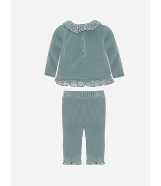 Patachou Patachou - Set Trui + Broek knitted - Sage green