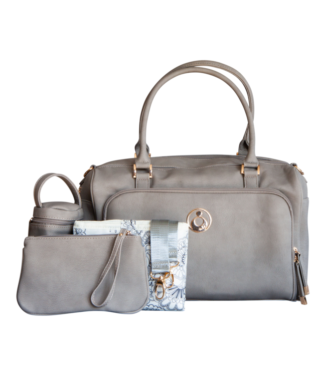 Isoki Isoki Double Zip Satchel Stonegrey