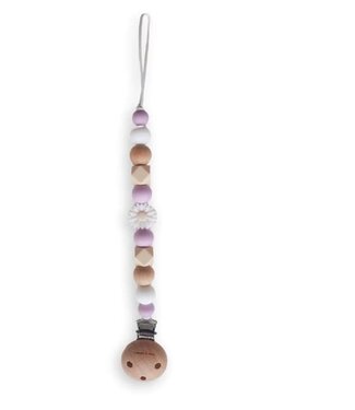 Chewies & More Chewies & More - Clip Silicone Beads Daisy Wood - Paars