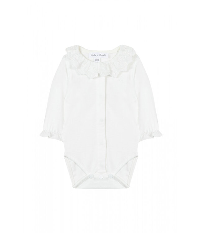 Tartine et Chocolat Tartine et Chocolat - Body met kraag - Parelmoer