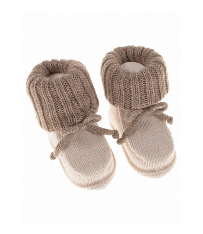 Barcellino Barcellino - gebreide schoentjes Scarpetta Panna