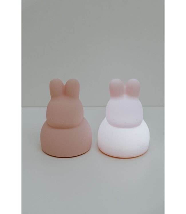 Baby's Only Baby's Only - Nachtlampje konijn oud roze - Met muziek