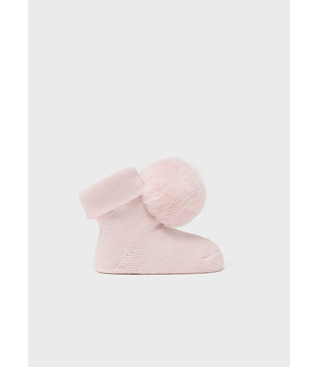 Mayoral Mayoral - Sokjes en hoofdband - Roze met pompon