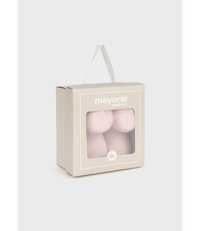 Mayoral Mayoral - Sokjes en hoofdband - Roze met pompon