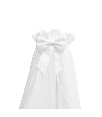 First First - bow for canopy for cot VALENTINA linnen HOPEFULL WHITE - white