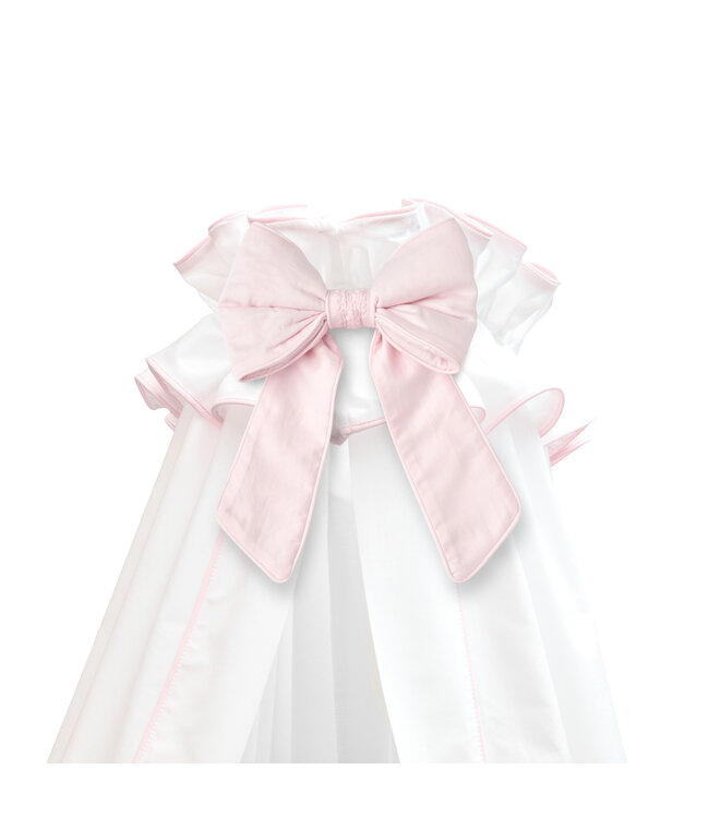 First First - bow for canopy for cot VALENTINA CRYSTAL PINK - blushpink
