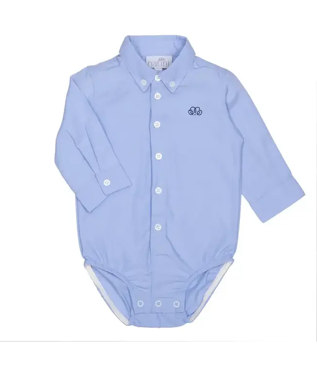 Natini Natini - Body Hemd Gentil - Light blue