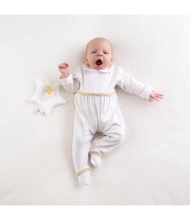 Living Nature Living Nature - Pyjama met details in bont Amelie - Wit