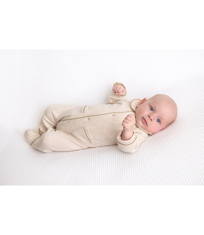 Living Nature Living Nature - Pyjama met bies taupe Lucas - Beige
