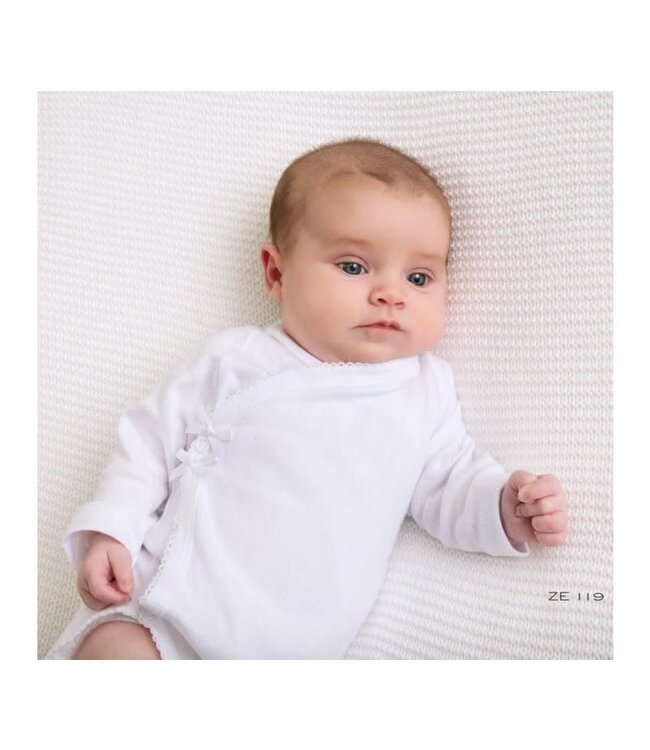 Living Nature Living Nature - Cross Body lange mouw strikje - Wit