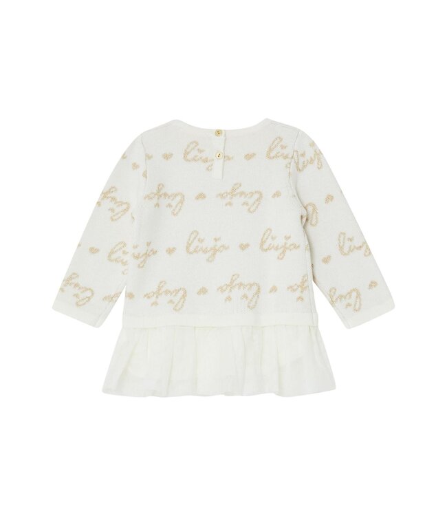 Liu Jo Liu Jo - Jurk knit met logo - Sneeuwwit