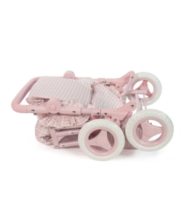 Pasito a Pasito Pasito a Pasito - Puschair with Footmuff Tom Pink Vichy Checks